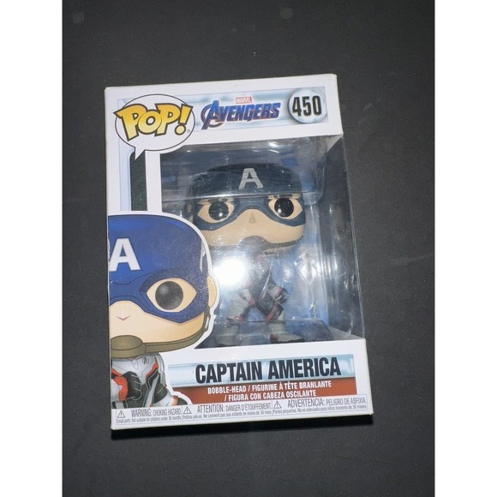 Funko Pop! Marvel Avengers:‎ Endgame Captain America #450 Bobble head Damaged Z6